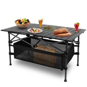 1Pc Folding Camping Table Portable Lightweight Aluminum Roll-up Picnic BBQ Desk With Carrying Bag For Outdoor Beach Backyard Party Patio Fedex Shippin