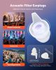 Concert Ear Plugs 2 Pairs High Fidelity SNR 27 dB Silicone Music Earplugs