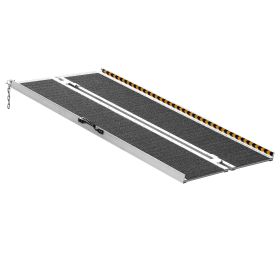 VEVOR Portable Wheelchair Ramp, 4 ft 800 lbs Capacity, Non-Slip Aluminum Folding Threshold Ramp, Foldable Mobility Scooter Ramp Wheel Chair Ramp