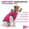 Dog Winter Coat Pink Vest XXS Size Lightweight Reversible Warm Dog Jacket Water Resistant Windproof Jacket Dog Coats for Small Dogs
