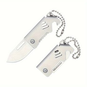 Small steel cannon mini knife: sharp and durable, compact and easy to carry and store, multi-functional design