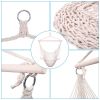 2pcs Indoor Outdoor Garden Cotton Hanging Rope Air/Sky Chair Swing Beige Hammocks  YJ - Beige