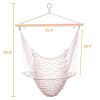 2pcs Indoor Outdoor Garden Cotton Hanging Rope Air/Sky Chair Swing Beige Hammocks  YJ - Beige