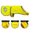Yellow Soft Shell Waterproof Dog Vest L Size Hi Visibility Reflective Jacket with Light Fleece Lining Ideal in Cooler Climates Fluorescent Hi Vis Safe