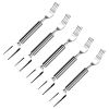 5Pcs 2 in 1 Watermelon Cutter Slicer Fork Stainless Steel Dual Head Watermelon Fruit Cutting Fork Knife For Summer Family Gathering Friend Party Campi