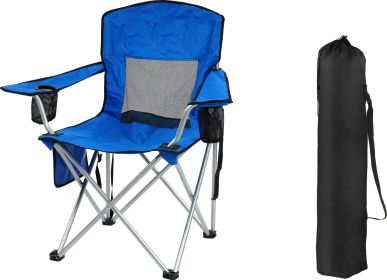 Only Supports Self Pickup  Camping Chair, Portable Folding Outdoor Chair With Armrests, Cup Holder And Carrying Bag, Foldable Chair For Camping, Beach (Option: BL)
