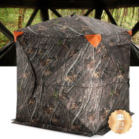 VEVOR Hunting Blind, 270° See Through Ground Blind, 2-3 Person Pop Up Deer Blind for Hunting with Carrying Bag, Portable Resilient Hunting Tent (Product Classification: Window + Mesh, Item Size: 58 in)