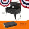 Barbecue Charcoal Grill Folding Portable, Windproof and thickened tool box design, durable, foldable structure lightweight and compact