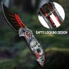 Portable Folding Knife For Camping, Hunting, Fishing, Hiking. With Broken Glass Function, Pocket Clip. A Gift For My Father.