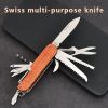 Premium Quality Swiss Multi-Tool Classic Multi-Tool Men'S Pocket Knife - Pack 11 Tools In Your Pocket
